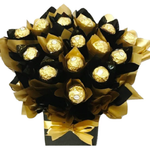 Ferrero Rocher Chocolate Bouquet - Black & Gold Elegance