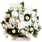 Chocolate Flower Bouquet - Elegant White Floral Bouquet