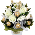 Floral Chocolate Arrangement - White