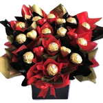 Romantic Edible Gifts - Ferrero Rocher & Belgian Milk Chocolate Hearts