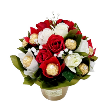 Chocolate Roses - Pot - Red