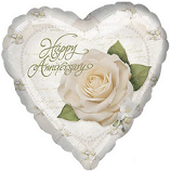 Anniversary Heart - Foil Balloon 22cm