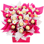 Edible Gifts - Ferrero Rocher Chocolate & Daisy Bouquet