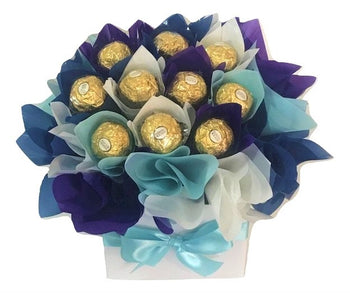 Chocolate Blooms - Blue - Ferrero Chocolate Bouquet