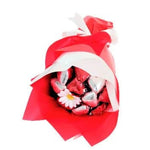 Chocolate Bouquet - Small - Red and Silver Belgian Hearts